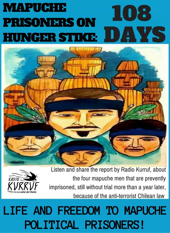 Mapuche prisoners on hunger stike-108 days